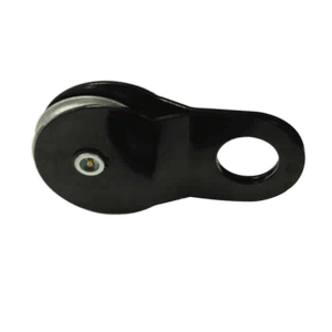 A PIERCE brand 12,000 lb Recovery Winch featuring a black pulley block with a zinc alloy gearbox, metal loop, and single wheel.
