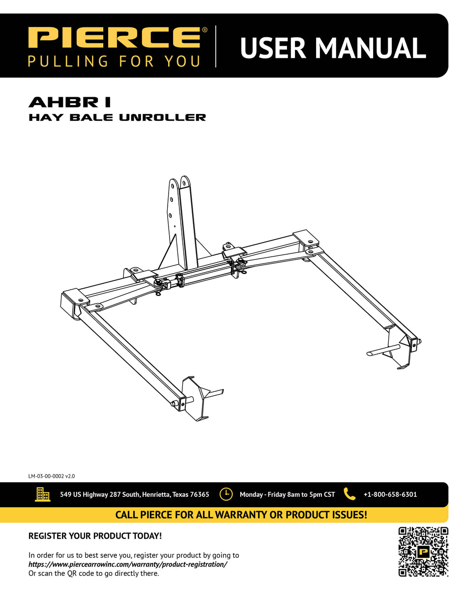 Hay Bale Unroller Manual