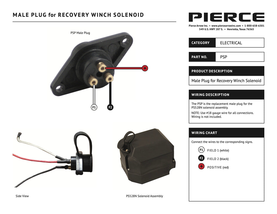 PSP Plug to PS528N Solenoid Wiring Diagram