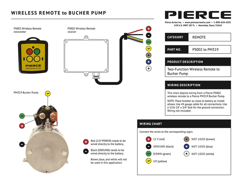 PS002 to PM319 Wiring Diagram