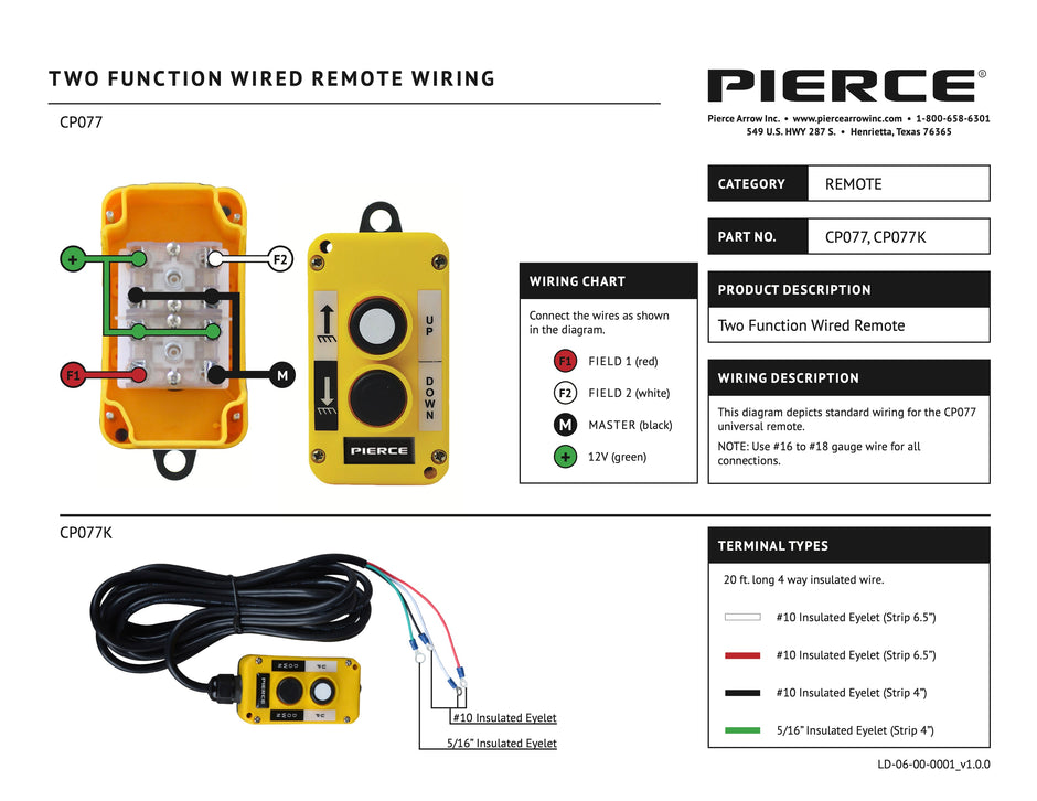 CP077(K) Wiring Diagram