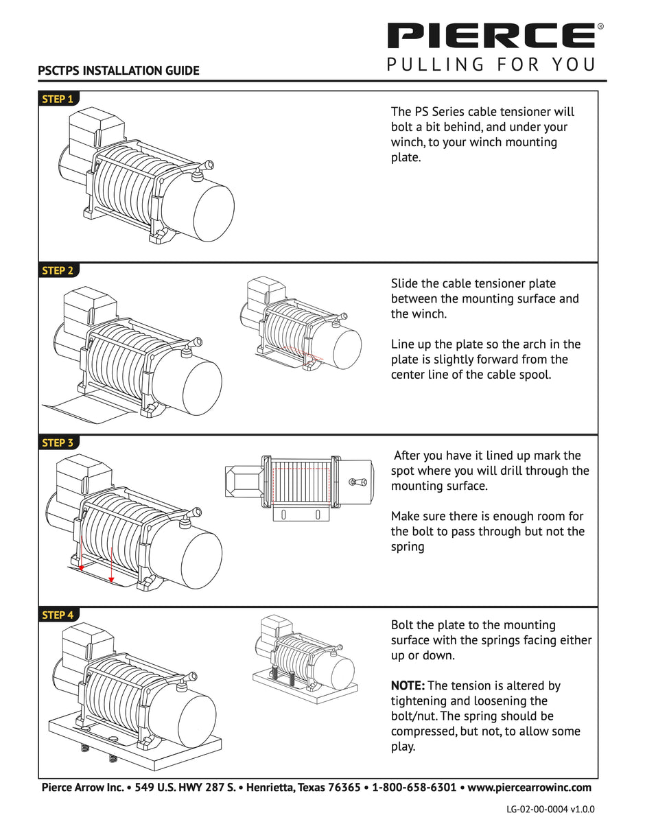 PS Series Cable Tensioner Installation Guide