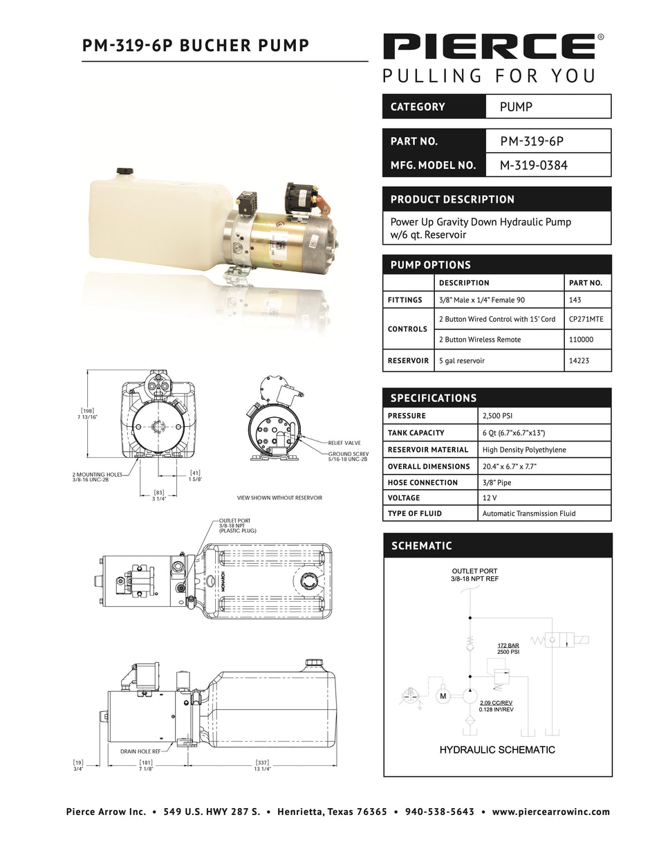 PM-319-6P Bucher Pump