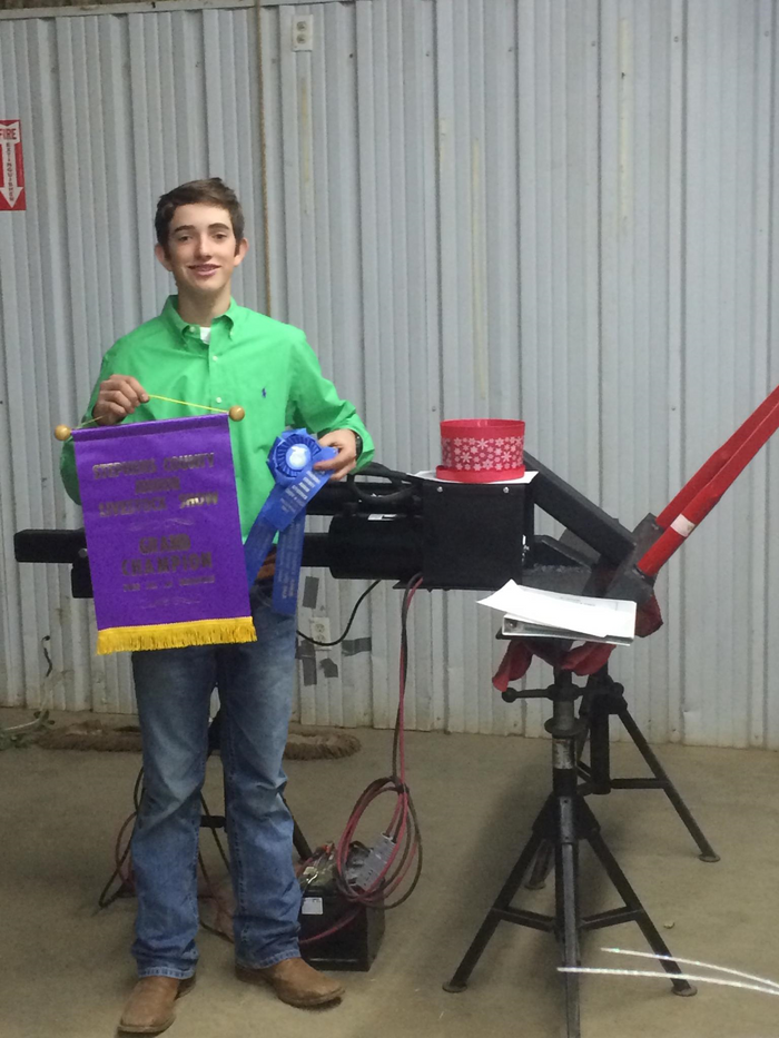 FFA Member Zane Herrington's PIERCE Bale Spear Wins County Grand Champion