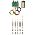 Lodar Service 10 Function IP Wireless Actuator Control System (92 Series, FET Air Receiver) with electronic control box, remote, wires, four metal pneumatic valves, and hardware arranged on a white background.