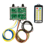 The Lodar Service 10 Function IP Wireless Actuator Control System (92 Series, FET Air Receiver, No Actuators) features a remote and control box with colored wires for wireless valve control.