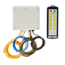The Lodar Service 12 Function IP Wireless Actuator Control System (92 Series, FET Air Receiver, No Actuators) enables wireless valve control for heavy-duty pneumatic actuators via remote with buttons and multicolored wires.