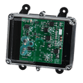 The Lodar LTD 1 Function Lodar Replacement FET Receiver | 92 Series features a transparent plastic casing that reveals a green circuit board and electronic components inside, making it a complete system designed for seamless integration.