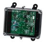 The Lodar LTD 1 Function Lodar Replacement FET Receiver | 92 Series features a transparent plastic casing that reveals a green circuit board and electronic components inside, making it a complete system designed for seamless integration.