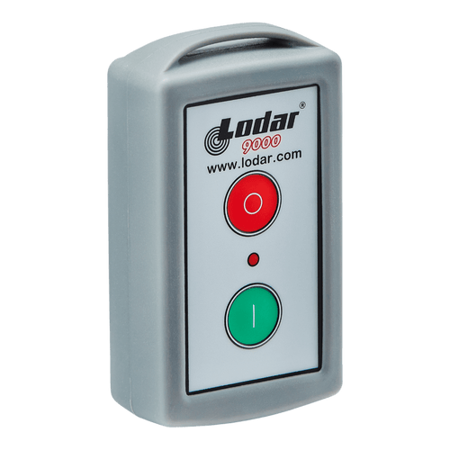 Lodar LTD offers the 1 Function Lodar Replacement Standard Transmitter for the 11 Series, featuring an on/off function with a red button on top and a green button below.
