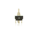 A PIERCE 2-Way 6 Pin Push-on Momentary Toggle Switch with three terminals and “0208” printed on its black metal casing.