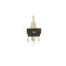 A PIERCE 2-Way 6 Pin Push-on Momentary Toggle Switch with three terminals and “0208” printed on its black metal casing.