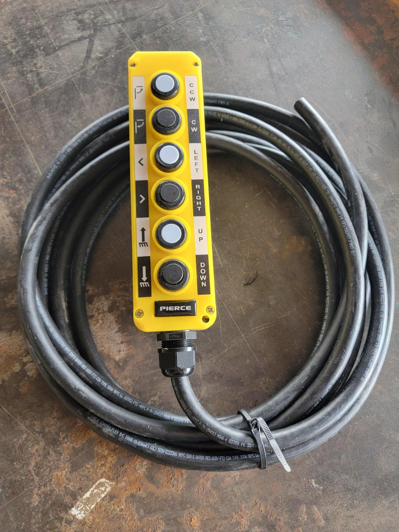 PIERCE Universal Momentary Pendant Control - 6 Button - 20ft Cord - PIERCE 