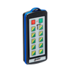 The 20 Function Lodar Replacement IP SHIFT Transmitter from the 9000 Series by Lodar LTD is equipped with ten yellow buttons, along with a red stop button and a green start button. It is engineered to optimize firmware efficiency, guaranteeing reliable performance with every use.