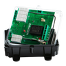 A clear-cased 2 Function 110V Replacement Relay Receiver from the Lodar LTD 96 Series sits on a black base, prominently labeled "Danger.