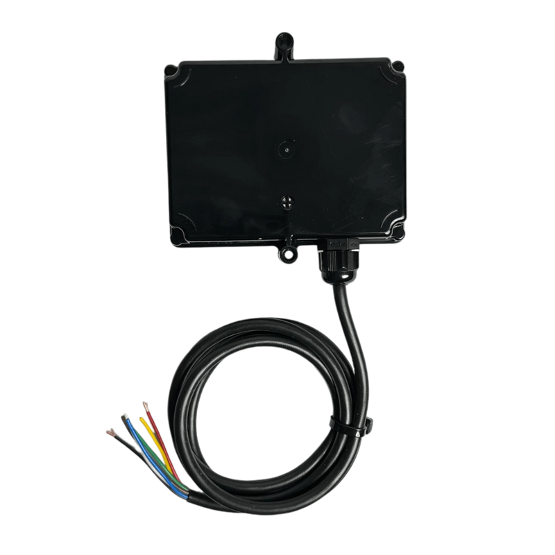 The PIERCE 2 Function 12/24V Replacement Receiver (PS Series) features a black electronic control box with cable and colored wires, IP67 rating, and robust performance—ideal for demanding environments.