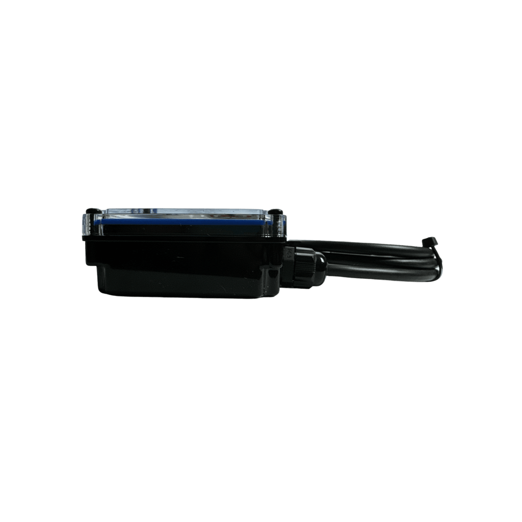 The PIERCE 2 Function 12/24V Replacement Receiver (PS Series) features a sleek black design with clear top, attached cables, and durable IP67 rating. Compatible with 12/24V systems; shown on a black background.