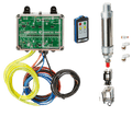 Lodar Service 2 Function IP Wireless Actuator Control System (92 Series, FET Air Receiver) includes an electronic control box, colored wires, remote, metal sensor, and connectors—perfect for wireless pneumatic actuator integration.