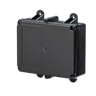 A rectangular black electrical junction box equipped with mounting brackets, designed to be compatible with the Lodar LTD 2 Function Lodar Replacement Relay Receiver from the 90 Series, includes 5 amp relays for consistent performance across a range of applications.