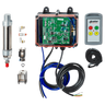 The Lodar Service 2 Function Standard Wireless Actuator Control System (92 Series, FET Air Receiver) includes remote, cables, metal cylinder, connectors, and mounting accessories—ideal for hydraulic systems or wireless air actuator integration.