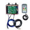 The Lodar Service 2 Function Standard Wireless Actuator Control System (92 Series, FET Air Receiver, no actuators) features an electronic control box with exposed circuit board, black cables, and a remote for seamless valve control and pneumatic actuator compatibility.