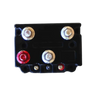 The Asetek Enterprise Company LTD 450 Amp Solenoid Switch is a black 12V unit with four metal terminals, one featuring a red ring, shown on a white background.