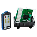 A Lodar LTD 4 Function IP 110V Wireless Control System, part of the 96 Series with a 110V Relay Receiver, showcasing an openly housed electronic circuit board with accessible wires and buttons.