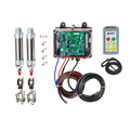 The Lodar Service 4 Function Standard Wireless Actuator Control System (92 Series, FET Air Receiver) includes sensors, wires, a control box, and connectors—perfect for managing industrial systems or integrating with pneumatic and hydraulic actuators.