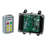The clear casing of the 4 Function Standard Wireless Control System by Lodar LTD exposes the remote control and electronic circuit board, highlighting the buttons and internal components of their 92 Series FET Receiver, which is crafted for effortless remote operation.
