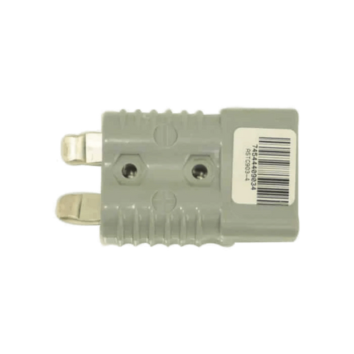 PIERCE 4 Gauge Wire Connector features two metal prongs and a barcode label on a gray body. Designed for quick, secure 4 gauge wire connections; shown on a white background.