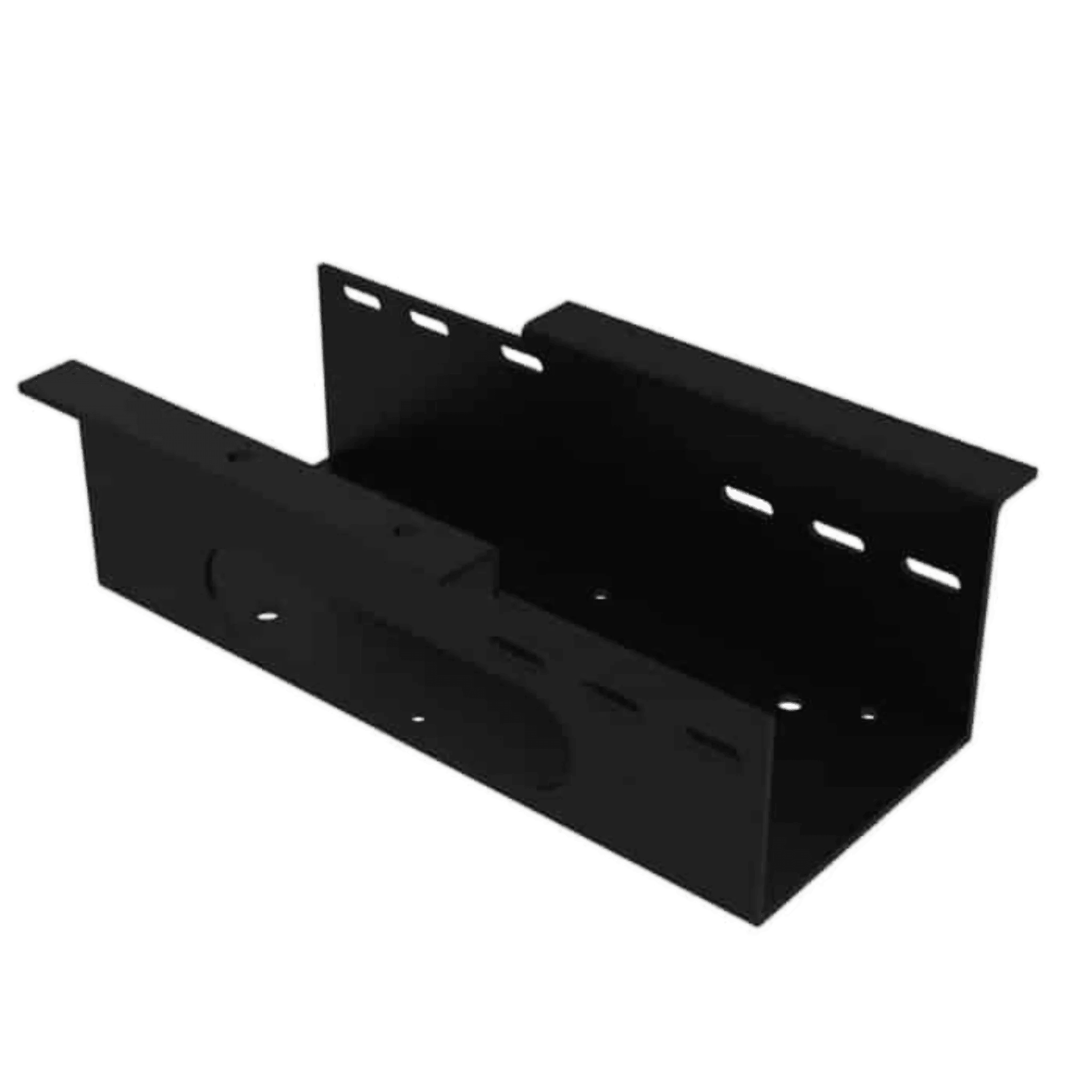 The Standard Winch Mount 654 Series by Internal - Production Shop is a heavy-duty plated steel bracket with multiple holes and cutouts, displayed against a white background.