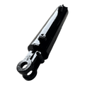 PIERCE Hydraulic Cylinder, welded type with 4" bore and 14" stroke, features mounting eyelets at both ends—ideal for dump kits. Shown on a white background.