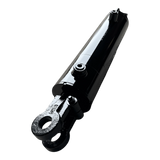 PIERCE Hydraulic Cylinder, welded type with 4" bore and 14" stroke, features mounting eyelets at both ends—ideal for dump kits. Shown on a white background.