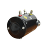 A black cylindrical Asetek Enterprise Company LTD 6,000 lb Electric Planetary Winch Motor | Style 1 with a slotted shaft and three top terminals, designed as a PS6000 series winch replacement, shown against a white background.