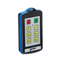 A remote control with multiple buttons, including red and green, prominently displays the Lodar LTD logo at the bottom. This 6 Function Lodar Replacement IP Transmitter from the 9000 Series serves as a dependable backup for essential tasks.