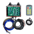The Lodar Service 6 Function Standard Wireless Actuator Control System (92 Series, FET Air Receiver, No Actuators) includes an electronic control box, handheld remote, and cables—perfect for custom air setups or wireless valve control of pneumatic actuators.