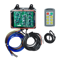 The Lodar Service 6 Function Standard Wireless Actuator Control System (92 Series, FET Air Receiver, No Actuators) includes an electronic control box, handheld remote, and cables—perfect for custom air setups or wireless valve control of pneumatic actuators.