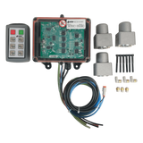 PIERCE 6 Function Direct Mount Wireless Air System for Miller (Gresen Valves), includes electronic control box, remote keypad, three sensors, cables, screws, and connectors on a white background.