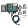 PIERCE 6 Function Direct Mount Wireless Air System for Miller (Gresen Valves), includes electronic control box, remote keypad, three sensors, cables, screws, and connectors on a white background.