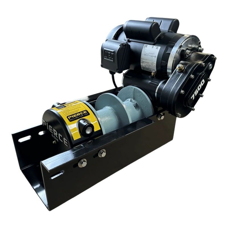 7,500 lb 110V Worm Gear Winch | 8 in Split Drum