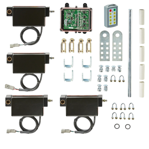 The PIERCE 8 Function Wireless System features a bolt-on electric actuator and all installation hardware, providing wireless control similar to advanced recovery truck systems.