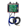 The 2 Function Lodar Replacement FET Air Receiver (92 Series, No Master Output) by Lodar Service features a green circuit board inside a black plastic box with blue and black cables attached.