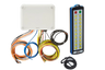 The Lodar Service 18 Function IP Wireless Actuator Control System (92 Series, FET Air Receiver, No Actuators) features a control box with colored wires, a handheld remote, and coiled black cable—ideal for industrial tow rigs or fleet trucks.