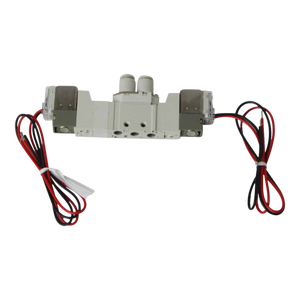 The Lodar Replacement Air Valve by Lodar LTD, featuring red and black wires against a white background, is designed to seamlessly integrate as a 12V air actuator or replacement air valve in your system.