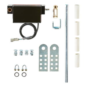 The Lodar Replacement Electric Actuator Hardware by Lodar LTD features brackets, bolts, and a premium actuator on a white background.
