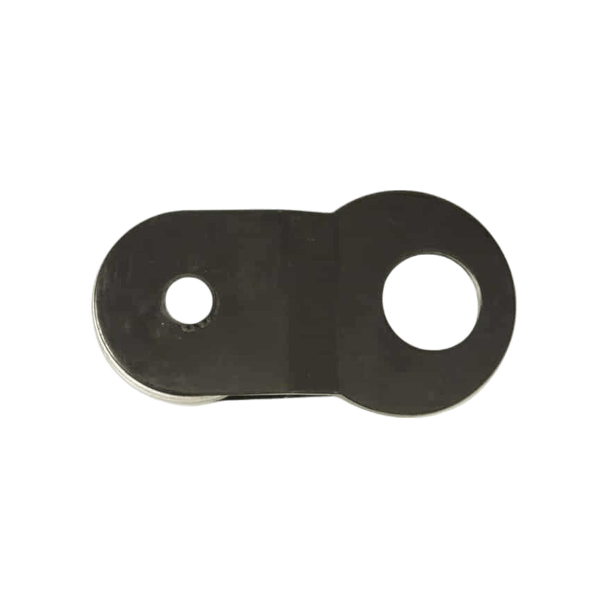 The Internal - Pierce Assembly Team 9,000 lb Recovery Winch features a flat metal plate with two circular holes of different sizes, perfect for trailer loading or winching tasks, shown on a plain white background.