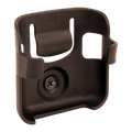 The Lodar Locator Holder for Mini Transmitters by Lodar LTD is a black plastic wall mount bracket with a central screw, designed to provide seamless transmitter storage. It features a plastic ball joint for versatile positioning.