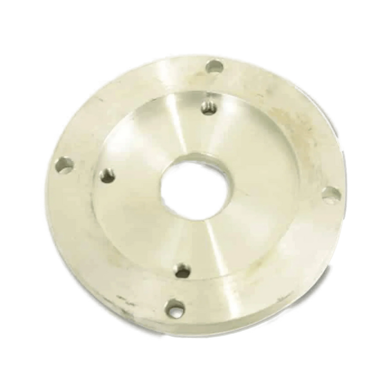 PIERCE Adapter for 110V Electric Worm Gear Winches: aluminum round flange with central and five edge holes, perfect for PS654-EK winch replacement.