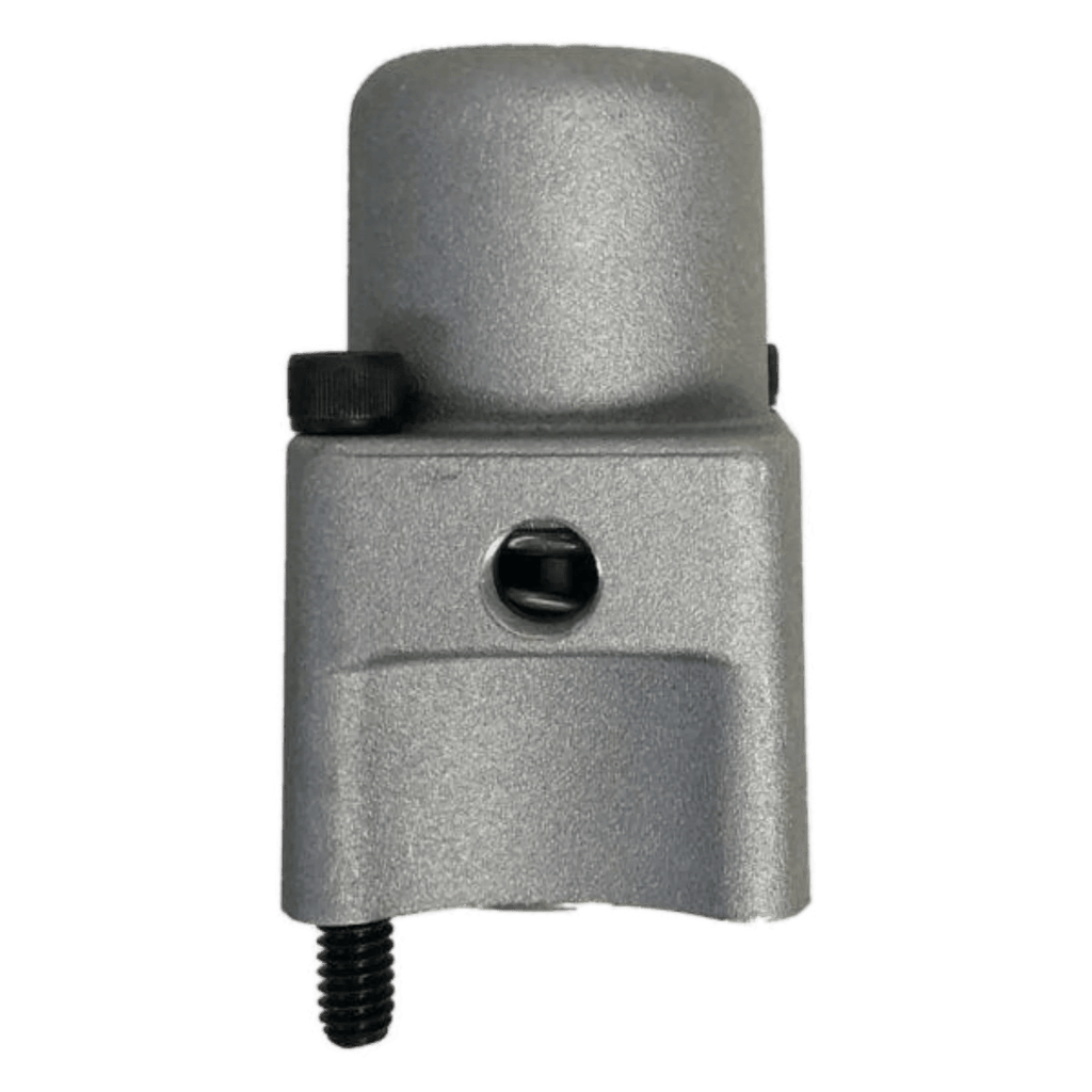 The PIERCE Bolt-on Actuator for Gresen Spool, shown from the front with black screws and a silver metal clamp against a white background, is perfect for Miller Towing Equipment bolt-on actuator assemblies.