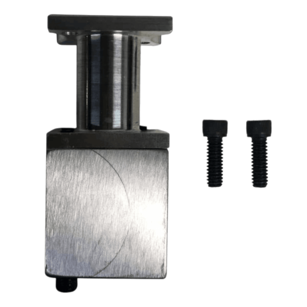 A PIERCE Bolt-on Actuator for Husco Spool, featuring a metal block with a cylindrical section and two black screws, pictured on a white background.